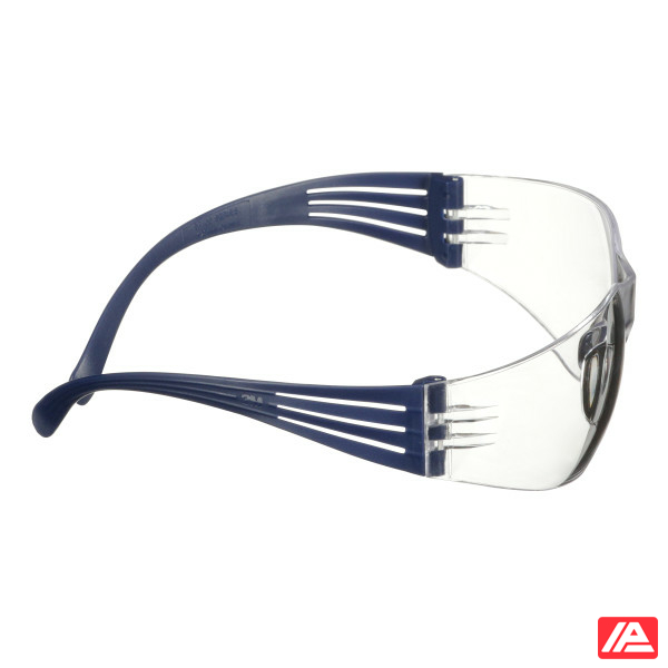 3M™ SecureFit™ 100 Safety Glasses Blue frame Anti-Scratch / Anti-Fog Clear lens SF101AF-BLU-EU - Image 2