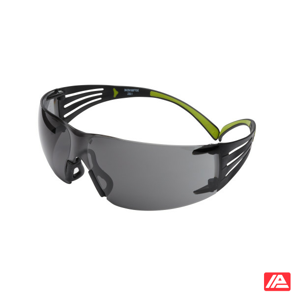 3M™ SecureFit™ 400 Safety Glasses Black/Green frame Anti-Scratch / Anti-Fog Grey Lens SF402AS/AF-EU - Image 4
