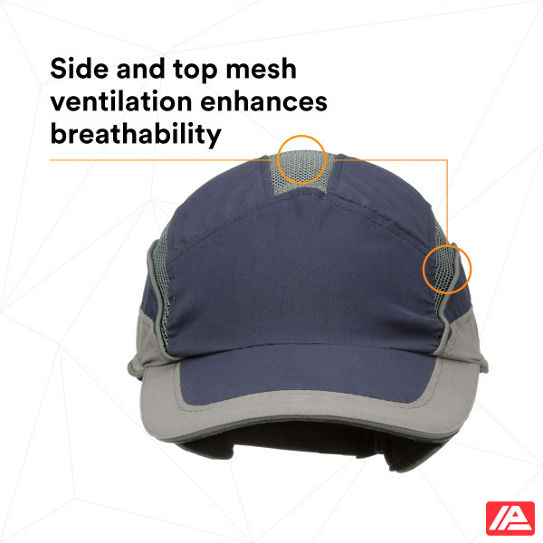 3M™ First Base™ 3 Bump Cap 2031214 Elite Navy/Grey Standard Peak - Image 5