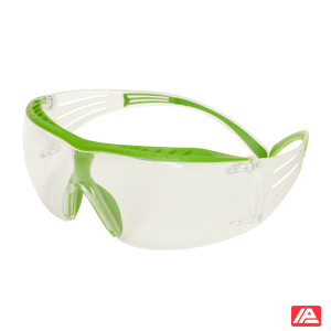 3M™ SecureFit™ 400 Series Safety Glasses SF401XSGAF-GRN Hi-Vis GRN/Clear Clear Scotchgard™ Anti-Fog/Anti-Scratch Lens