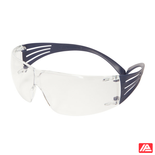 3M™ SecureFit™ 200 Safety Glasses Blue Frame Scotchgard™ Anti-Fog/Anti-Scratch Coating (K&N) Clear Lens SF201SGAF-BLU-EU