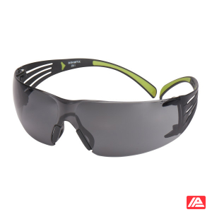 3M™ SecureFit™ 400 Safety Glasses Black/Green frame Anti-Scratch / Anti-Fog Grey Lens SF402AS/AF-EU