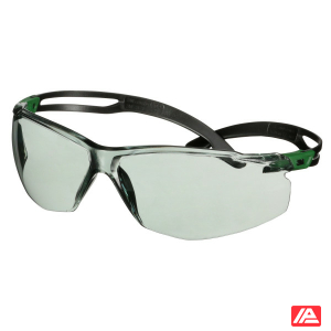 3M™ SecureFit™ 500 Safety Glasses Green/Black frame Anti-Scratch+ (K) IR 1.7 Grey lens SF517ASP-GRN-EU