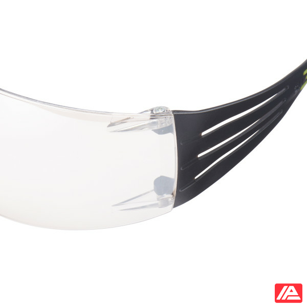 3M™ SecureFit™ 400 Safety Glasses Black/Green frame Anti-Scratch Indoor/Outdoor Mirror Lens SF410AS-EU - Image 4