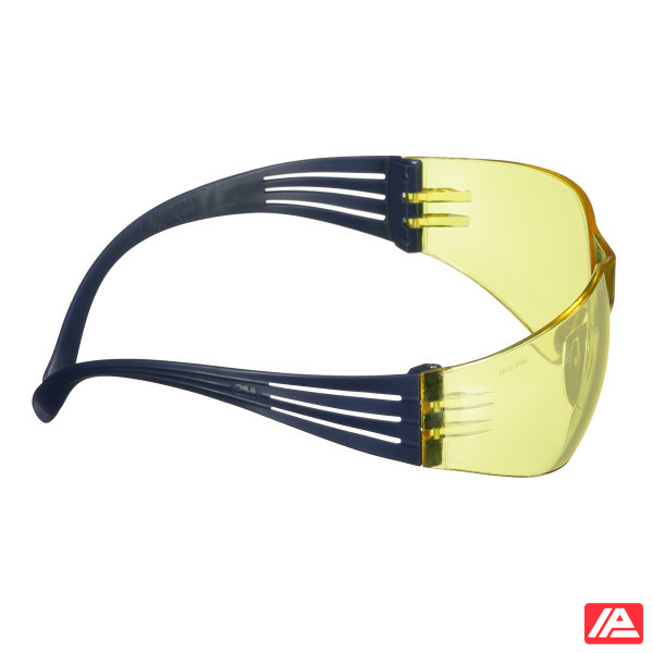 3M™ SecureFit™ 100 Safety Glasses Blue frame Anti-Scratch / Anti-Fog Amber lens SF103AF-BLU-EU - Image 7