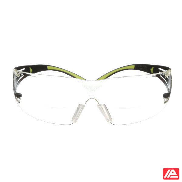3M™ SecureFit™ 400 Reader Safety Glasses Black/Green frame Anti-Scratch / Anti-Fog clear +2.5 Lens SF425AS/AF-EU - Image 2