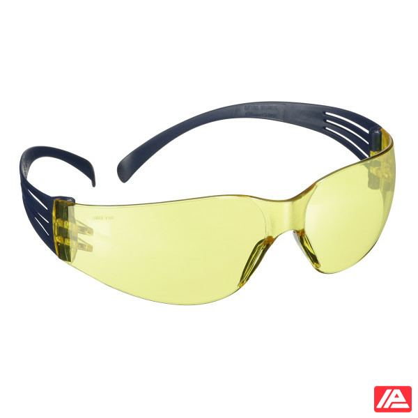 3M™ SecureFit™ 100 Safety Glasses Blue frame Anti-Scratch / Anti-Fog Amber lens SF103AF-BLU-EU - Image 6