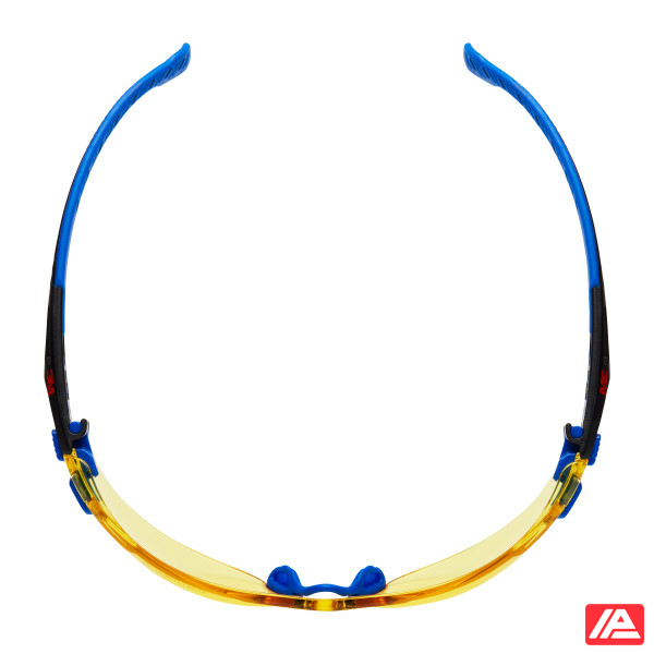 3M™ Solus™ 1000 Safety Glasses Blue/Black Frame Scotchgard™ Anti-Fog/Anti-Scratch Coating (K&N) Amber Lens S1103SGAF-EU - Image 5