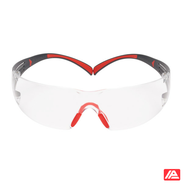 3M™ SecureFit™ 400 Safety Glasses Red/Grey Frame Scotchgard™ Anti-Fog/Anti-Scratch Coating (K&N) Clear Lens SF401SGAF-RED-EU - Image 2