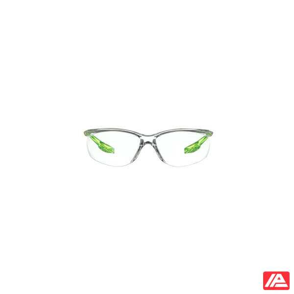 3M™ Solus™ CCS Safety Glasses Lime Green Temples Scotchgard™ Anti-Fog / Anti-Scratch Coating (K&N) Clear Lens SCCS01SGAF-GRN-EU - Image 4