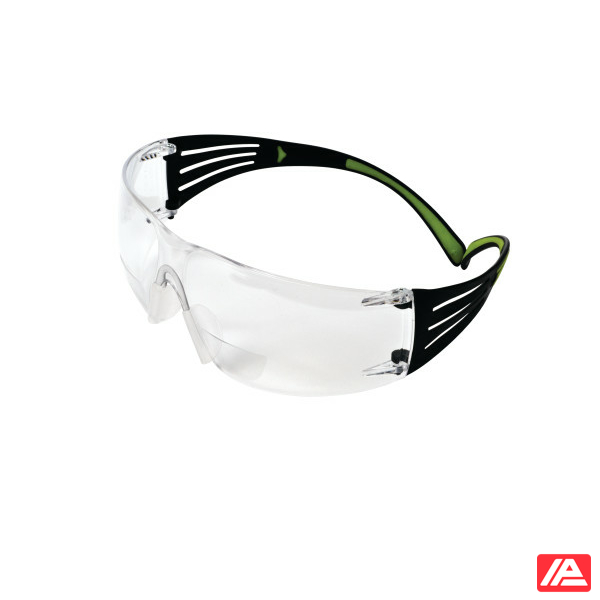 3M™ SecureFit™ 400 Reader Safety Glasses Black/Green frame Anti-Scratch / Anti-Fog clear +1.5 Lens SF415AS/AF-EU