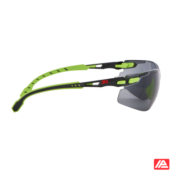 3M™ Solus™ 1000 Safety Glasses Green/Black Frame Scotchgard™ Anti-Fog/Anti-Scratch Coating (K&N) Grey Lens S1202SGAF-EU - Image 6