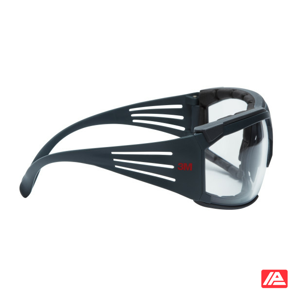 3M™ SecureFit™ Safety Glasses Grey Frame Foam Scotchgard™ Anti-Fog Clear Lens SF601SGAF/FI-EU - Image 4