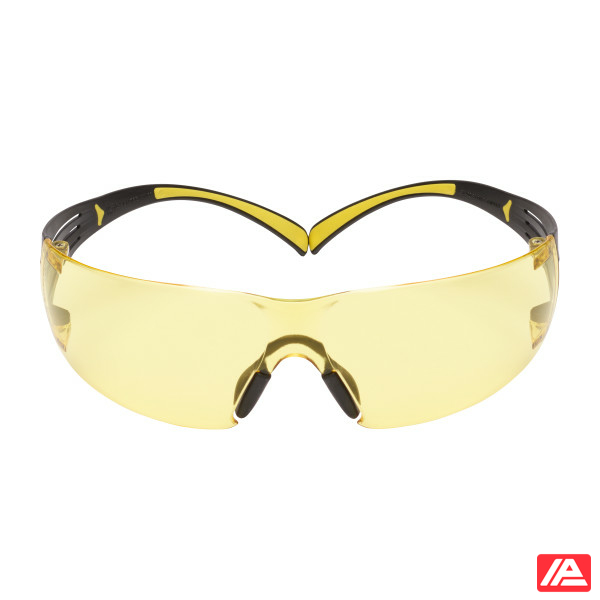 3M™ SecureFit™ 400 Safety Glasses Yellow/Black Frame Scotchgard™ Anti-Fog/Anti-Scratch Coating (K&N) Amber Lens SF403SGAF-YEL-EU - Image 2