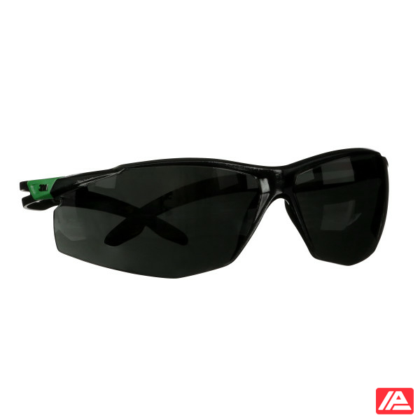 3M™ SecureFit™ 500 Safety Glasses Green/Black frame Anti-Scratch + (K) IR 5.0 Grey lens SF550ASP-GRN-EU - Image 8