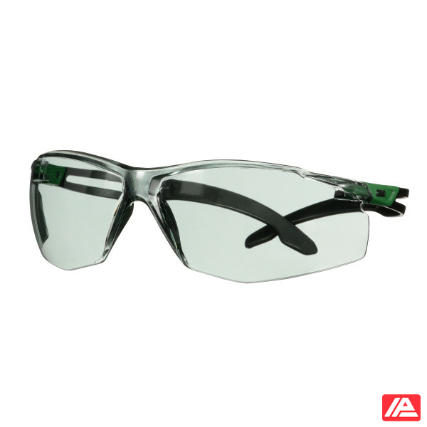 3M™ SecureFit™ 500 Safety Glasses Green/Black frame Anti-Scratch+ (K) IR 1.7 Grey lens SF517ASP-GRN-EU - Image 6