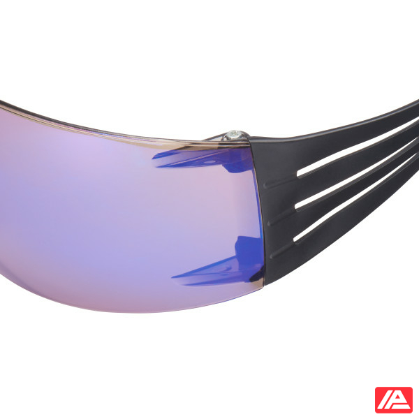 3M™ SecureFit™ 400 Safety Glasses Black/Green frame Anti-Scratch Blue Mirror Lens SF408AS-EU - Image 6
