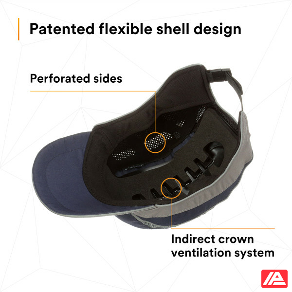 3M™ First Base™ 3 Bump Cap 2031214 Elite Navy/Grey Standard Peak - Image 6