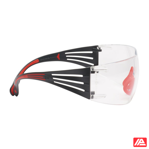 3M™ SecureFit™ 400 Safety Glasses Red/Grey Frame Scotchgard™ Anti-Fog/Anti-Scratch Coating (K&N) Clear Lens SF401SGAF-RED-EU - Image 5