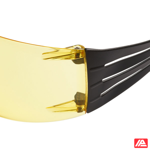 3M™ SecureFit™ 400 Safety Glasses Yellow/Black Frame Scotchgard™ Anti-Fog/Anti-Scratch Coating (K&N) Amber Lens SF403SGAF-YEL-EU - Image 5