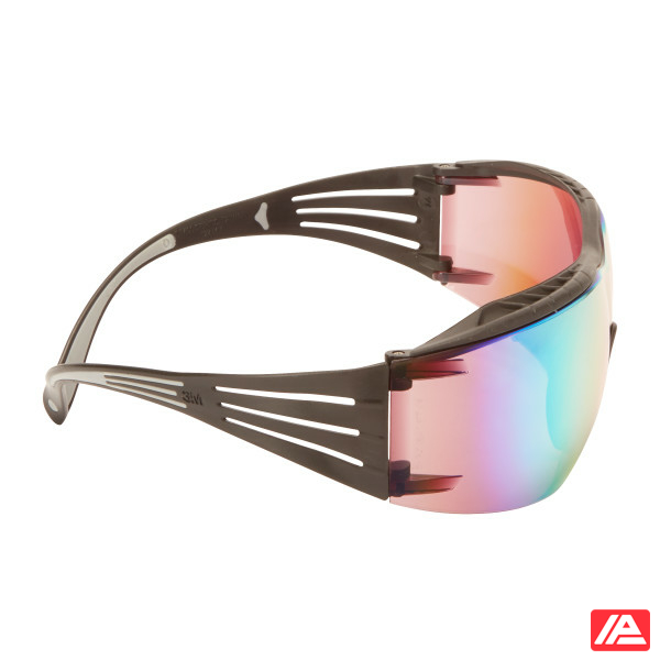 3M™ SecureFit™ 400X Safety Glasses Black/Black frame Anti-Scratch Orange Mirror Lens SF416XAS-BLK-EU - Image 4