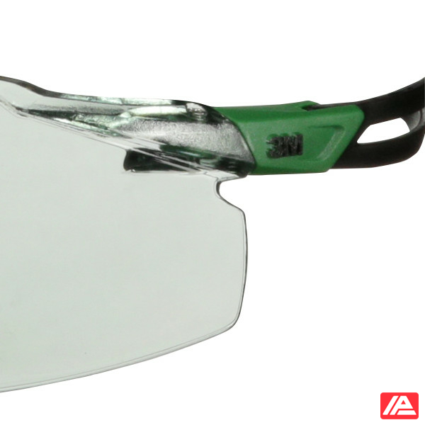 3M™ SecureFit™ 500 Safety Glasses Green/Black frame Anti-Scratch+ (K) IR 1.7 Grey lens SF517ASP-GRN-EU - Image 9