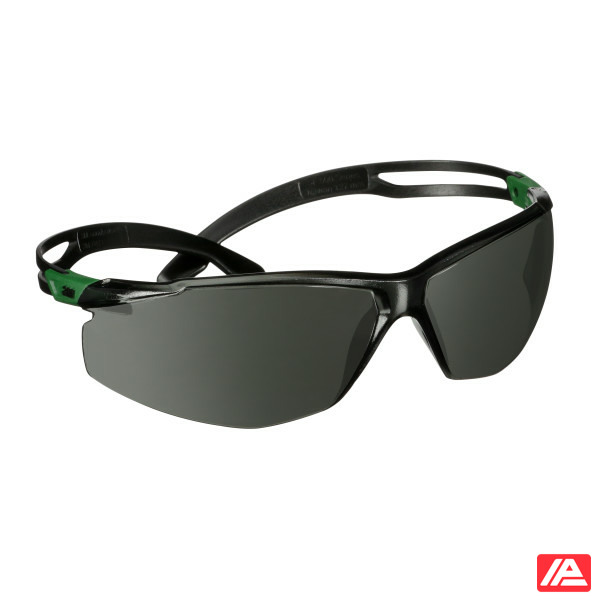 3M™ SecureFit™ 500 Safety Glasses Green/Black frame Anti-Scratch+ (K) IR 3.0 Grey lens SF530ASP-GRN-EU - Image 8