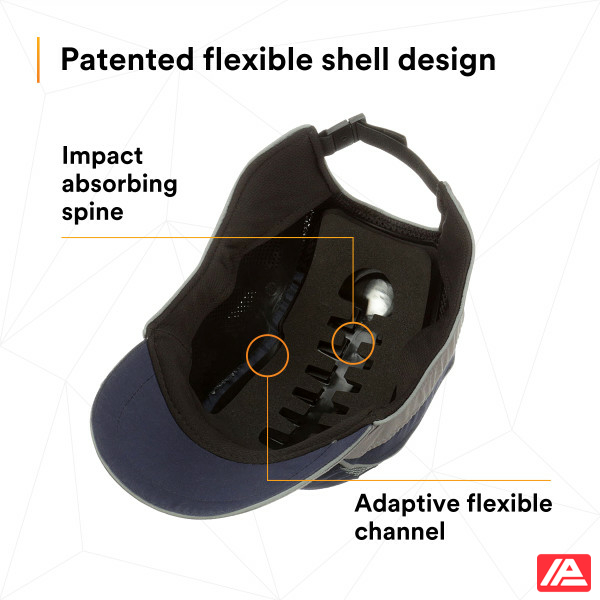 3M™ First Base™ 3 Bump Cap 2031214 Elite Navy/Grey Standard Peak - Image 7