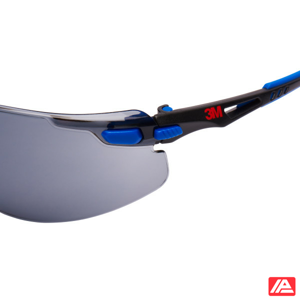 3M™ Solus™ 1000 Safety Glasses Blue/Black frame Scotchgard™ Anti-Fog/Anti-Scratch Coating (K&N) Grey Lens S1102SGAF-EU - Image 7