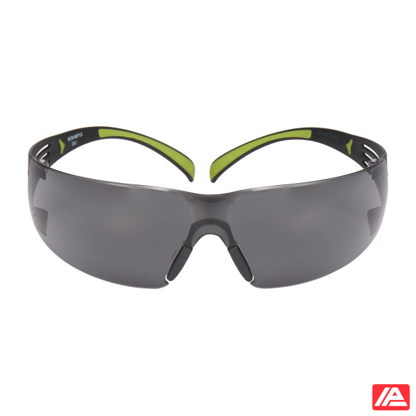 3M™ SecureFit™ 400 Safety Glasses Black/Green frame Anti-Scratch / Anti-Fog Grey Lens SF402AS/AF-EU - Image 2