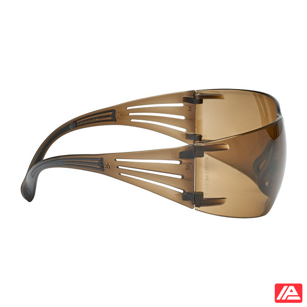 3M™ SecureFit™ 400 Safety Glasses Black/Brown Frame Scotchgard™ Anti-Fog/Anti-Scratch Coating (K&N) Brown Lens SF405SGAF-BLA-EU - Image 6