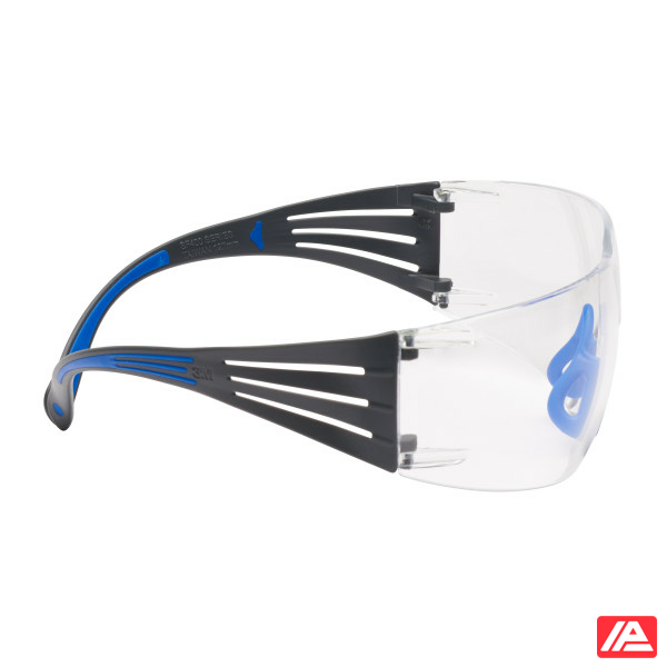 3M™ SecureFit™ 400 Safety Glasses Blue/Grey Frame Scotchgard™ Anti-Fog/Anti-Scratch Coating (K&N) Clear Lens SF401SGAF-BLU-EU - Image 5