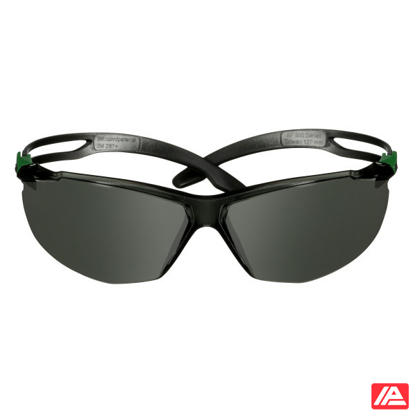 3M™ SecureFit™ 500 Safety Glasses Green/Black frame Anti-Scratch+ (K) IR 3.0 Grey lens SF530ASP-GRN-EU - Image 10
