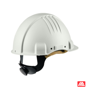 3M™ High Heat Hard Hat Ratchet Non vented Dielectric 1000V Leather Sweatband White G3501M-VI