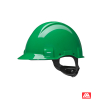 3M™ Hard Hat Uvicator Ratchet Non vented Dielectric 1000V Leather Sweatband Green G3001MUV1000V-GP