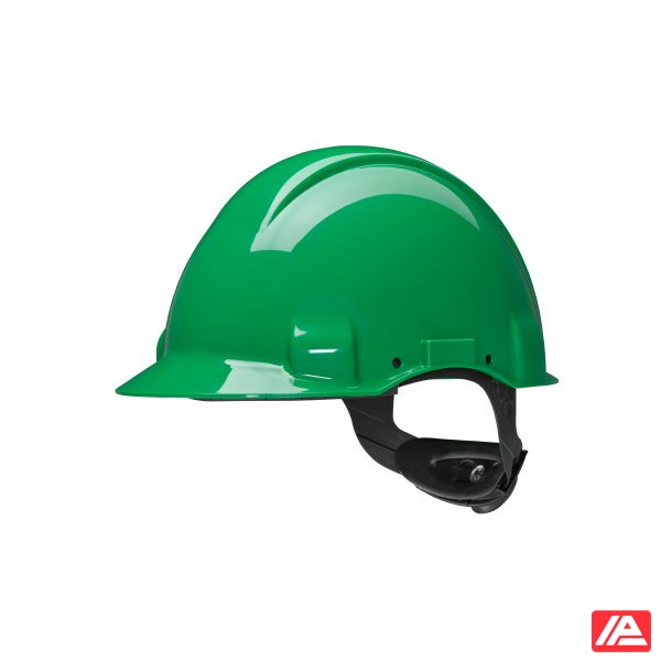 3M™ Hard Hat Uvicator Pinlock Non vented Dielectric 440V Plastic Sweatband Green G3001CUV-GP