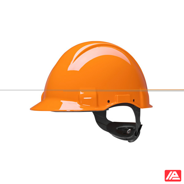 3M™ Hard Hat Uvicator Ratchet Non vented Dielectric 440V Plastic Sweatband Orange G3001NUV-OR