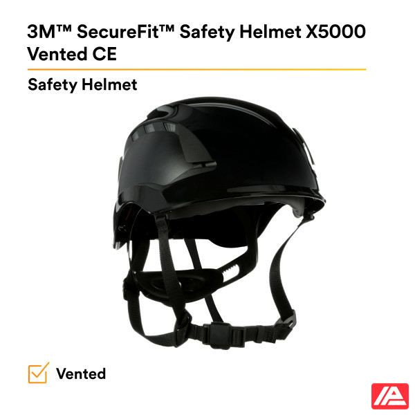 3M™ SecureFit™ X5000 Safety Helmet Vented 1000V CE Black X5012VE-CE - Image 7