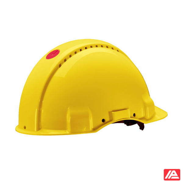 3M™ Hard Hat Uvicator Ratchet Non vented Dielectric 440v Plastic Sweatband Yellow G3001NUV-GU - Image 2