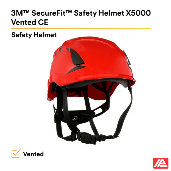 3M™ SecureFit™ X5000 Safety Helmet Vented 1000V CE Red X5005VE-CE - Image 5