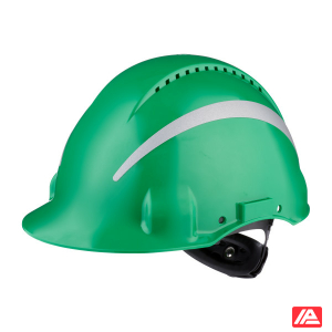3M™ Hard Hat Uvicator Ratchet Ventilated Reflective Plastic Sweatband Green G3000NUV-R-GP
