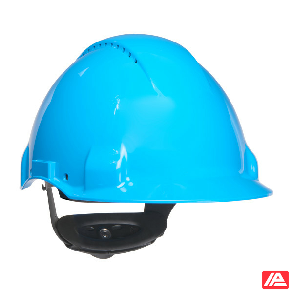 3M™ Hard Hat Uvicator Ratchet Ventilated Plastic Sweatband Blue G3000NUV-BB - Image 3