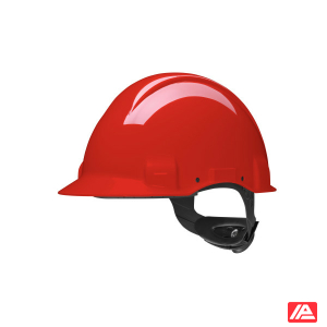3M™ Hard Hat Uvicator Ratchet Non vented Dielectric 1000V Leather Sweatband Red G3001MUV100V-RD