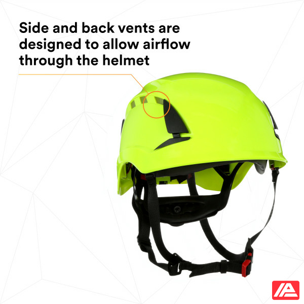 3M™ SecureFit™ X5000 Safety Helmet Vented 1000V CE Hi-Viz Green X5014VE-CE - Image 6
