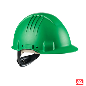 3M™ High Heat Hard Hat Ratchet Non vented 1000V Leather Sweatband Green G3501M-GP