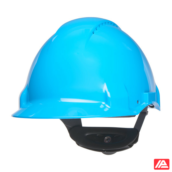 3M™ Hard Hat Uvicator Ratchet Ventilated Plastic Sweatband Blue G3000NUV-BB