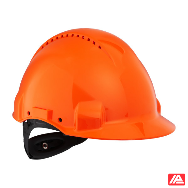 3M™ Hard Hat Uvicator Ratchet Ventilated Plastic Sweatband Orange G3000NUV-OR - Image 4