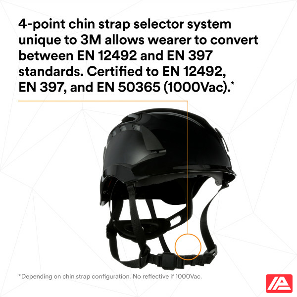 3M™ SecureFit™ X5000 Safety Helmet Vented 1000V CE Black X5012VE-CE - Image 2