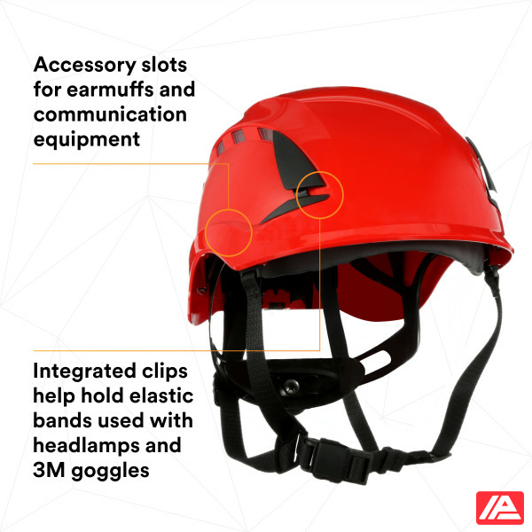 3M™ SecureFit™ X5000 Safety Helmet Vented 1000V CE Red X5005VE-CE - Image 9
