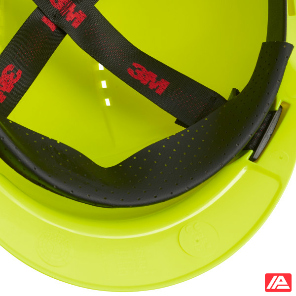 3M™ Hard Hat Uvicator Pinlock Ventilated Plastic Sweatband Hi-Viz G3000CUV-GB - Image 3